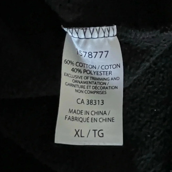 Kersh/ Black pullover crew neck sweater/  Side slits/ Size US XL - Picture 5 of 10